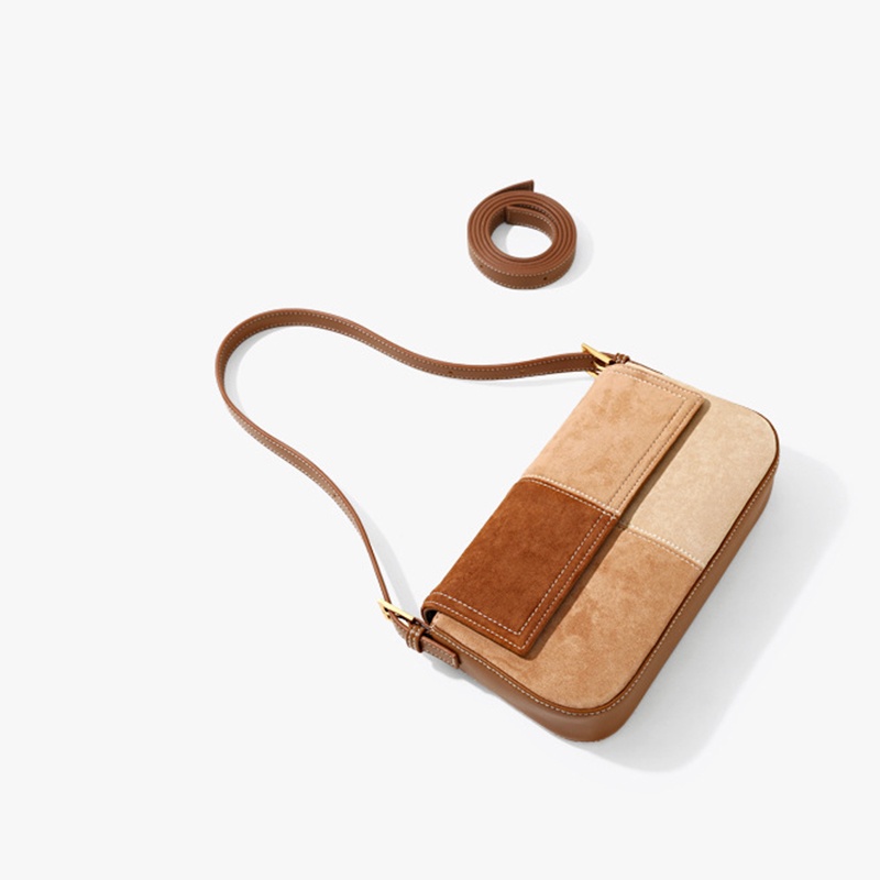 Túi đeo vai IELGY màu sắc tương phản dễ phối đồ thiết kế thời trang cho nữ