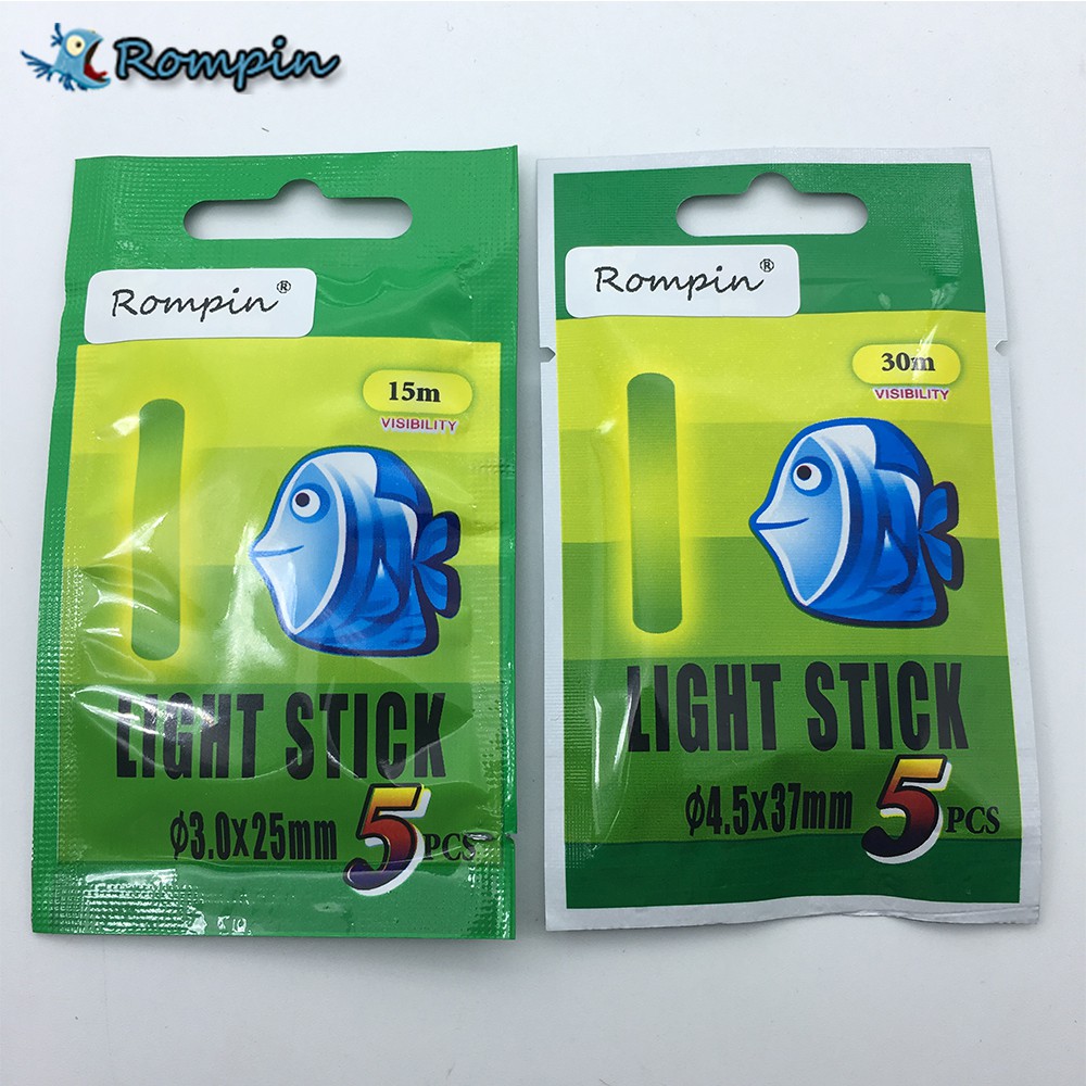 Set 25 que phát sáng gắn phao câu cá cỡ 15m 3.0x25mm/30m 4.5x37mm tiện dụng