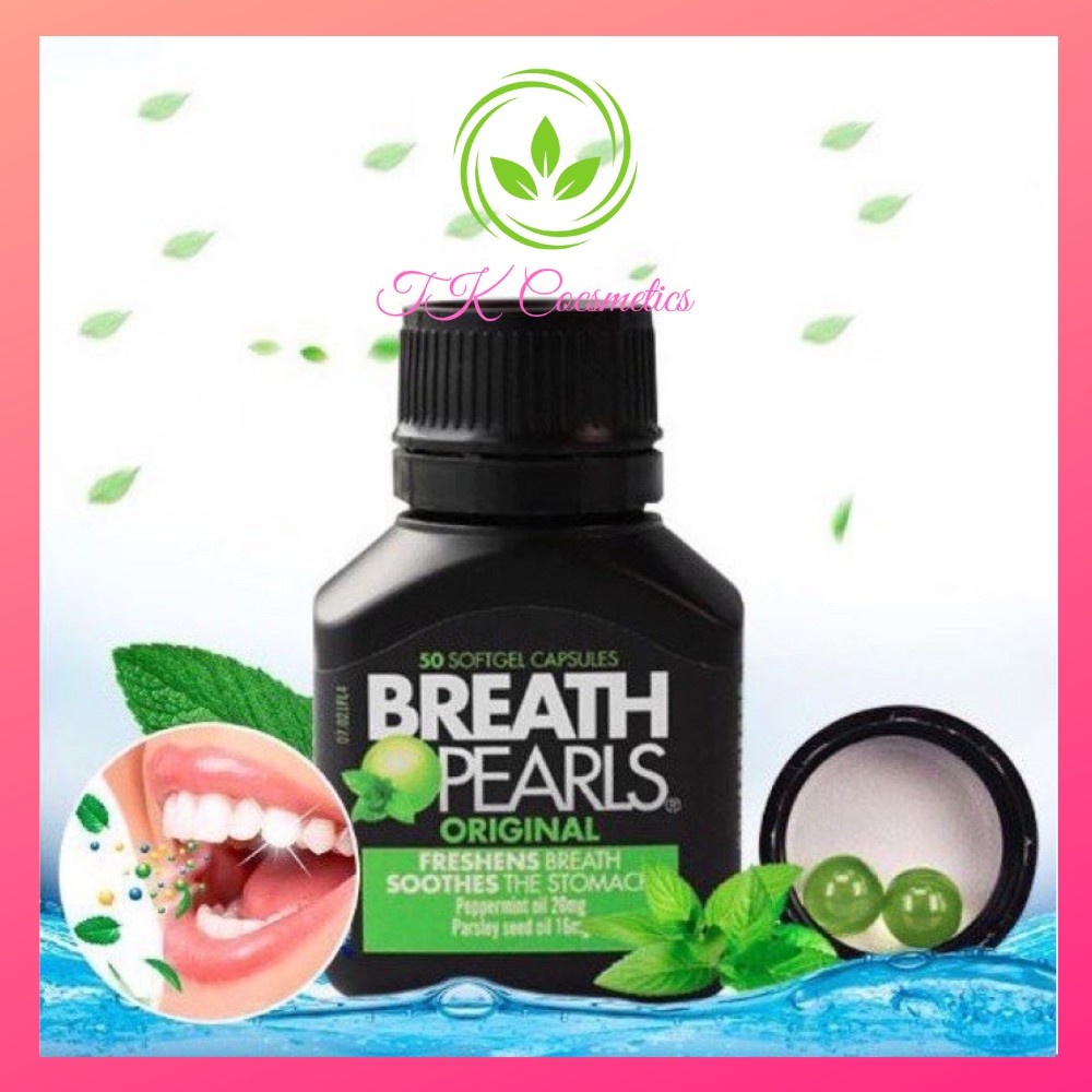 [CHÍNH HÃNG] Viên thơm miệng Breath Pears - Viên Uống Thơm Miệng Thảo Dược