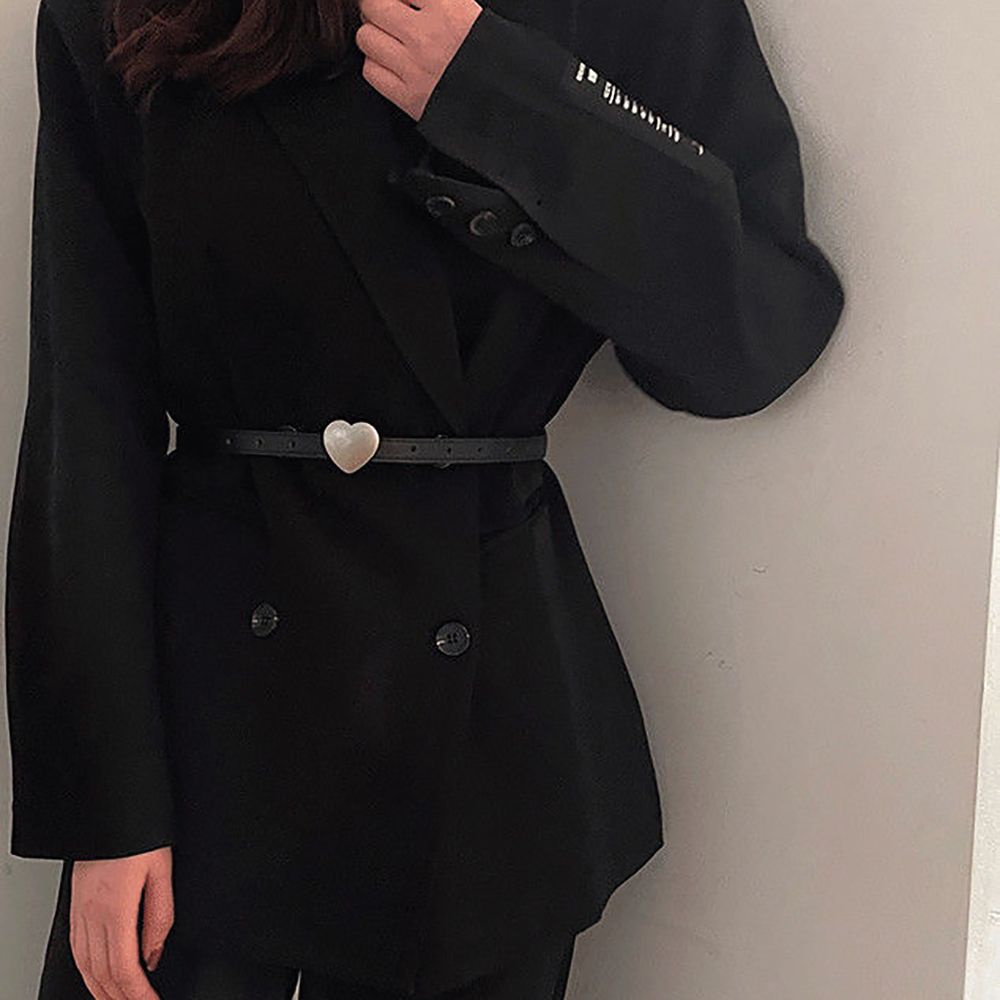 Thắt Lưng Da Pu Khóa Kim Loại Hình Trái Tim Nhiều Màu Tùy Chỉnh Thời Trang Sang Trọng Cho Nữ