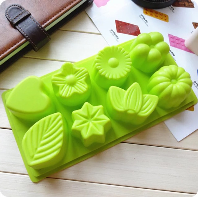 Khuôn silicon Đổ thạch viên hoa lá Mã GH1KJ8