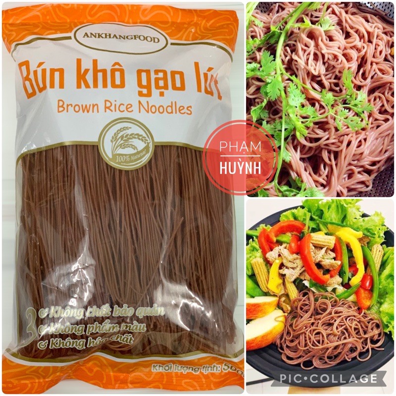 Bún gạo lứt, bún khô gạo lức An Khang 500gr, eat clean