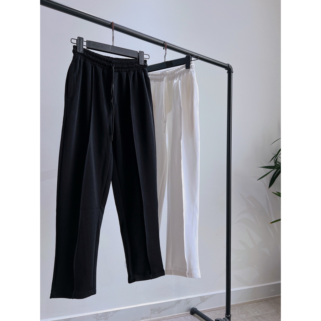 Quần Dài Thun BASIC Nam Nữ Ống Suông - Vải Thun POLY Dày Dặn Không Xù - MAYLANSTORE