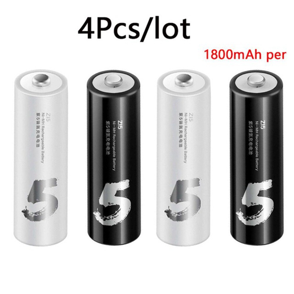 4 viên Pin tiểu sạc nhiều lần AA ,AAA Xiaomi Rechargeable Batteries ZI5 / ZI7