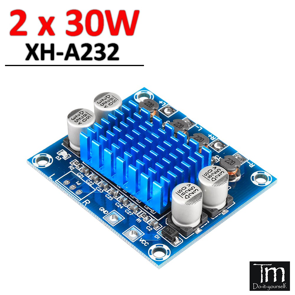 [Mã ELHACE giảm 4% đơn 300K] Mạch Khuếch Đại Âm Thanh Class D 2*30W (XH-A232)