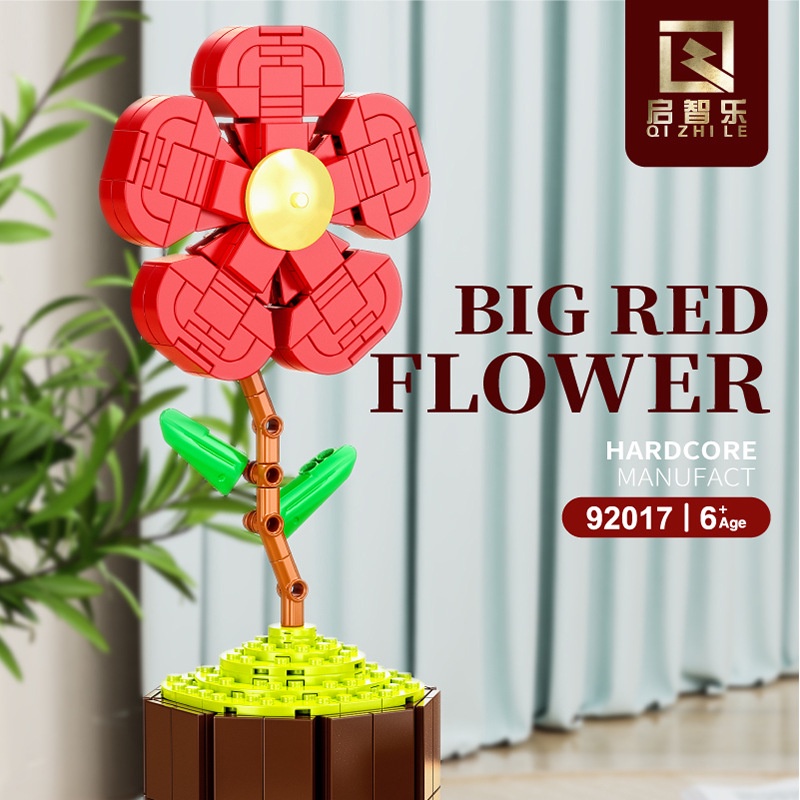 Đồ Chơi Lắp Ráp Đồ trang trí Chậu Hoa Đỏ 92017