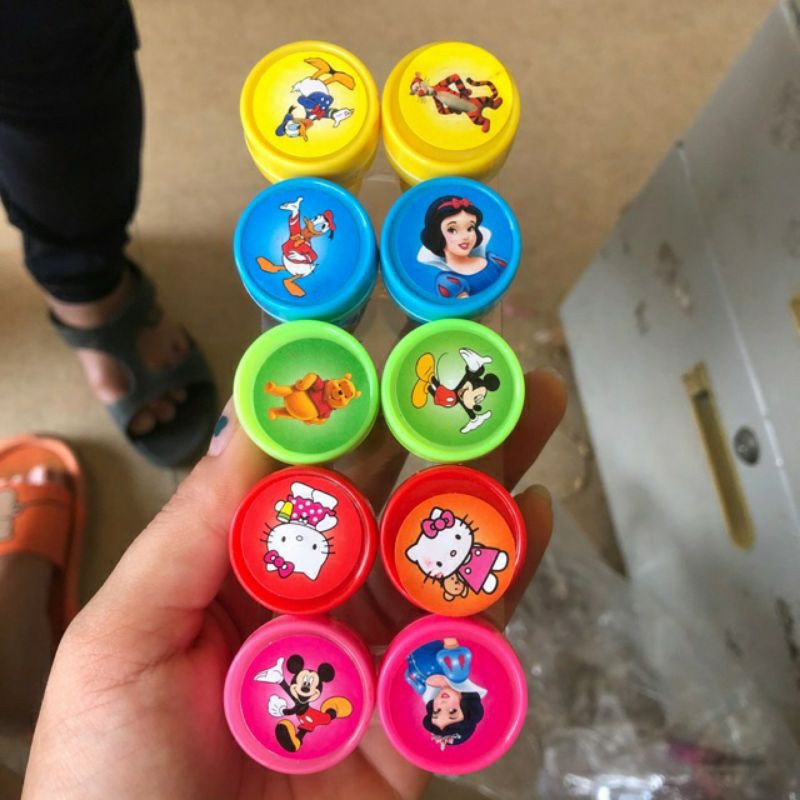 Vỉ 10 chiếc dấu ấn hoạt hình đáng yêu