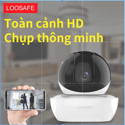 Loosafe Camera  IP  Camera quan sát không dây 2MPCamera Wi-Fi 360 độ  Camera quan sát Wifi mini 1080P