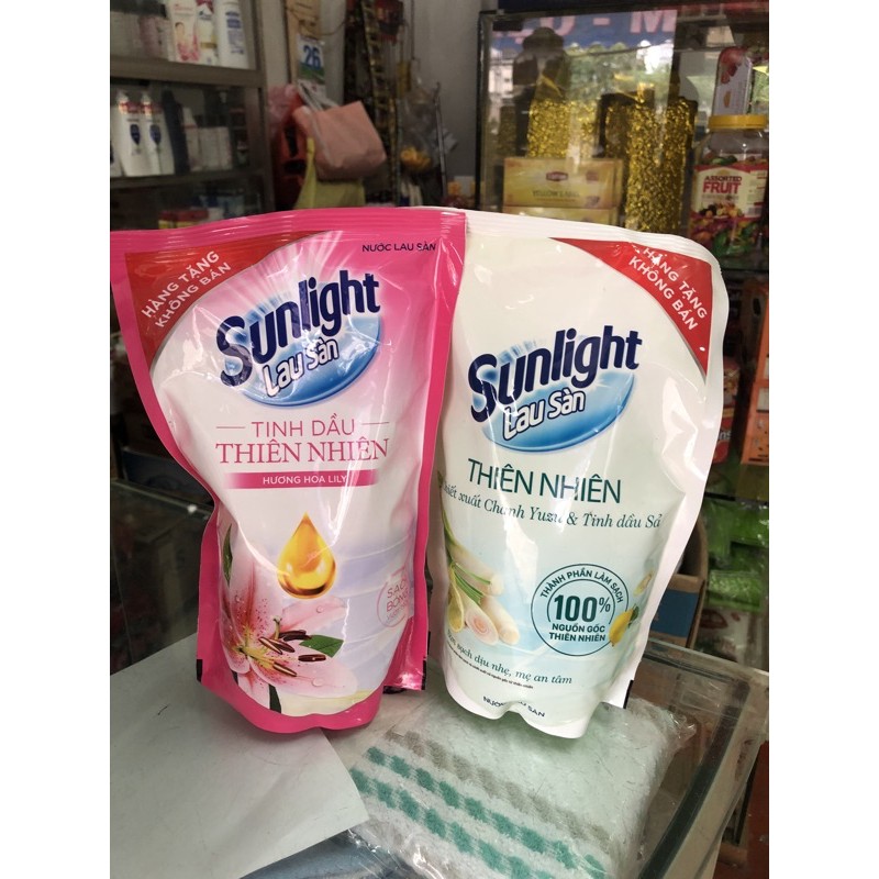 Nước lau sàn Sunlight hương loa Ly Ly túi 550g và hươngChanh Sả túi 700g