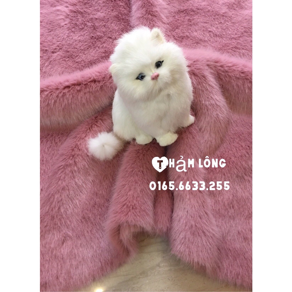 Thảm Lông Chụp Ảnh Màu Hồng - Thảm Lông Trải Bàn Trang Điểm