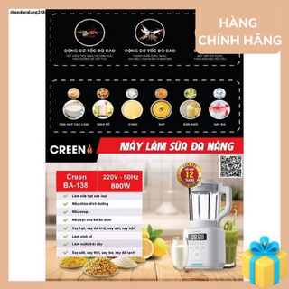 ##Máy làm sữa hạt Creen BA-138 cối thủy tinh chịu nhiệt công nghệ Nhật Bản-chuyenhangchatgiare.