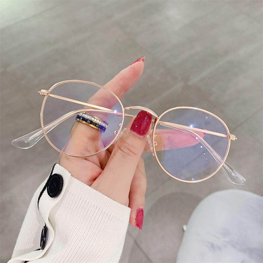 Mắt Kính Gọng Tròn Chống Ánh Sáng Xanh Phong Cách Cổ Điển