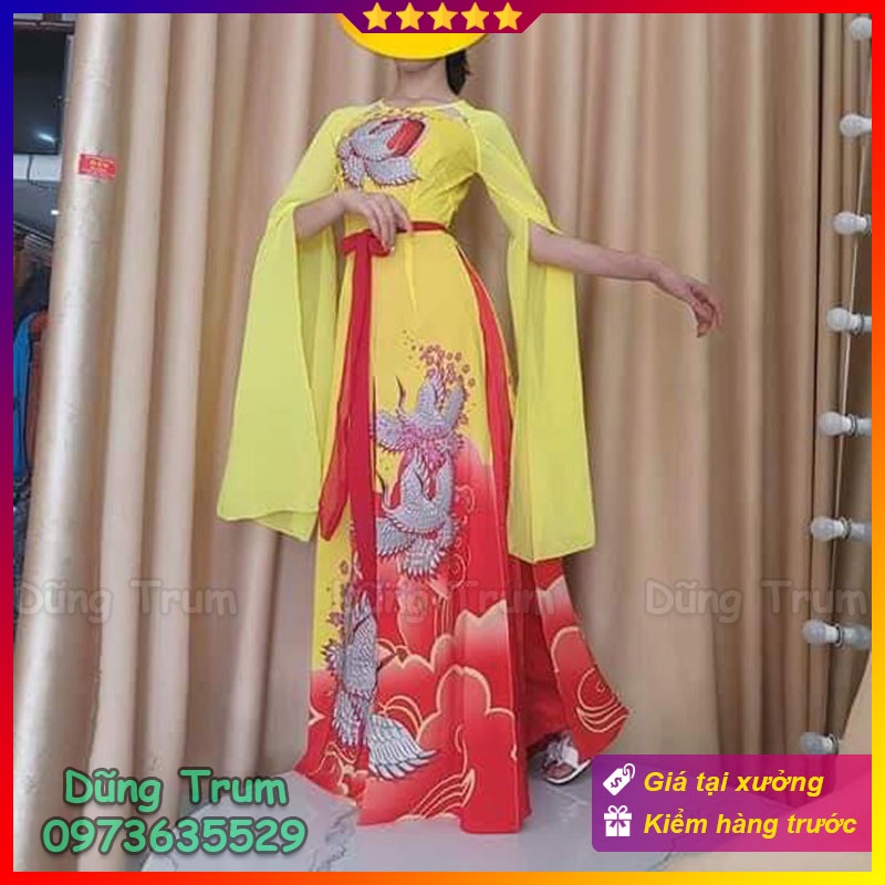 Trang phục múa đương đại họa tiết chim hạc siêu đẹp