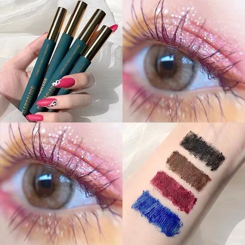 Mascara Sợi Lụa Dài Dày Và Cong Lông Mi Kháng Nước Chống Mồ Hôi Không Nhòe Cho Người Mới Bắt Đầu