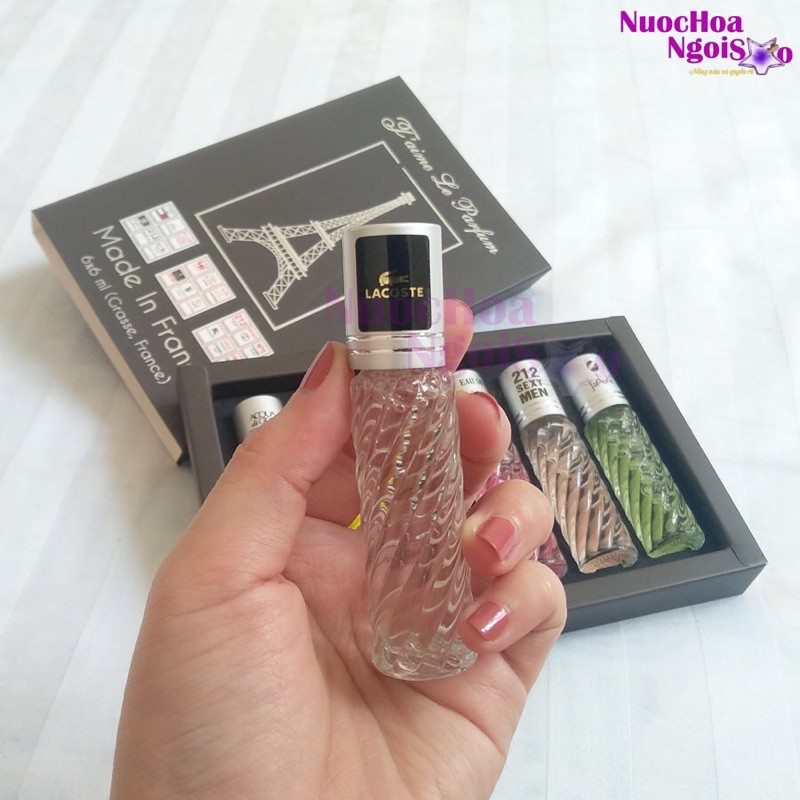 Combo 6 chai nước hoa lăn mini tháp thơm cực lâu dành cho nam và nữ điều được