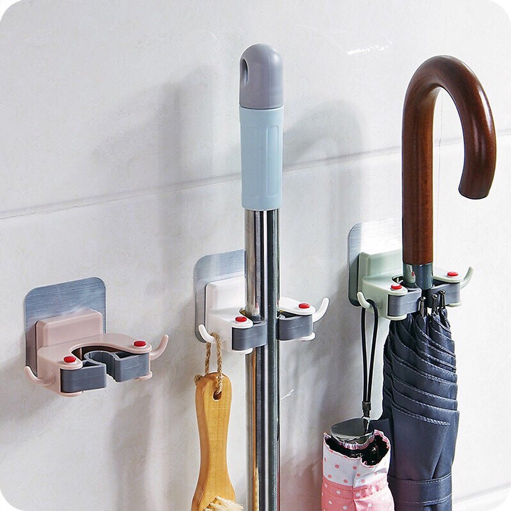Móc treo ô, treo chổi đa năng dán tường - HV Store 167