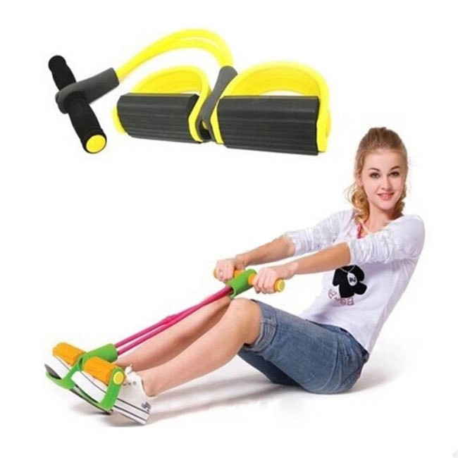 Dụng Cụ Tập Gym, Tập Cơ Bụng Tại Nhà, Kéo Tay Tummy Trimmer Dây Cao Su - AQD