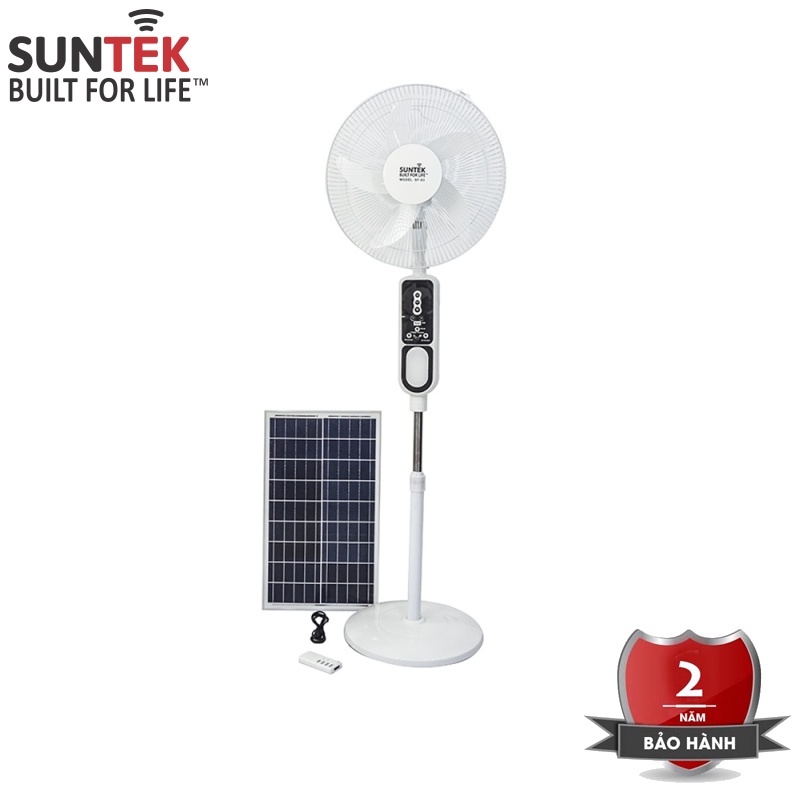 Quạt Cây Tích Điện Năng Lượng Mặt Trời Có Đèn kiêm Pin Sạc Dự Phòng SUNTEK SF-03 26W