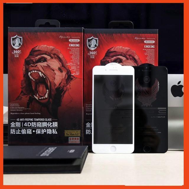 [CHÍNH HÃNG] Kính Cường Lực iPhone Chống Nhìn Trộm King Kong (Không Hộp) 7plus/8/8plus/x/xr/xs/11/12Pro/Promax