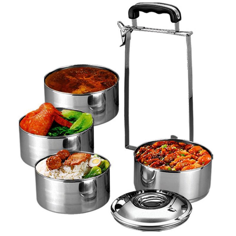 Hộp đựng cơm FREESHIP Bộ cà mên 3 tầng inox 12cm chất liệu cao cấp không gỉ không sợ bể vỡ 8822