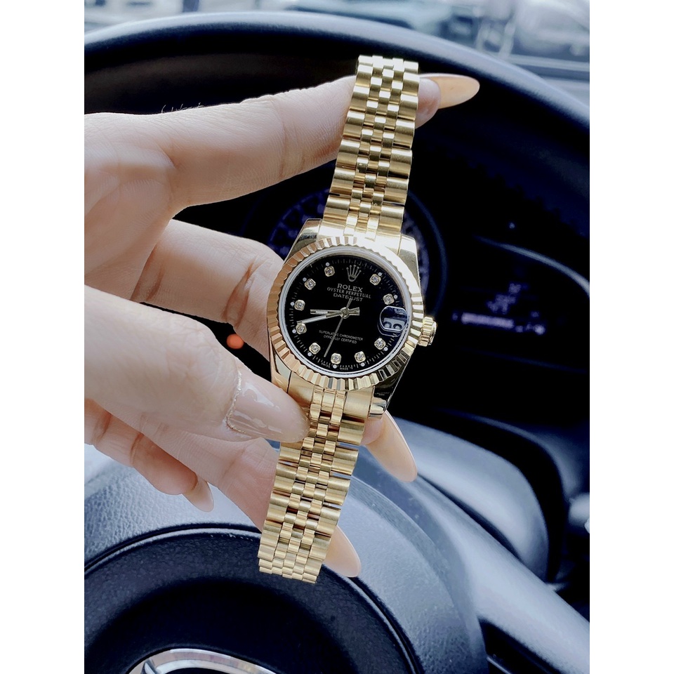 Đồng hồ đeo tay nữ, đồng hồ nữ ROLEX full hộp cao cấp, dây thép siêu sang chảnh, màu sắc thời trang, cực đẹp cho phái nữ