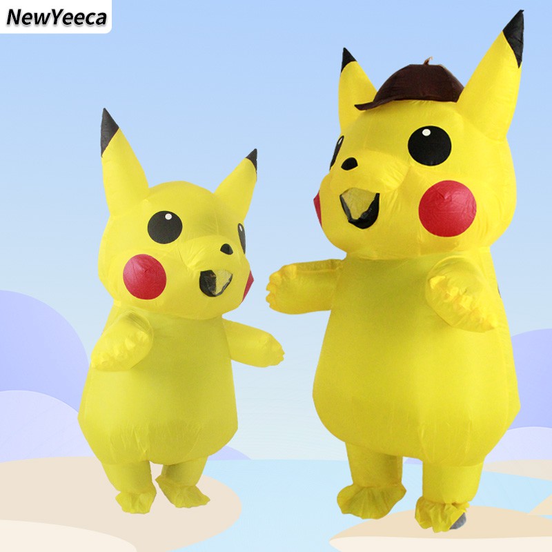 8NY5 Pikachu Shaped Inflatable Mascot Cosplay Costumes Anime Purim Halloween Party For Man Woman Fancy Dress Suit