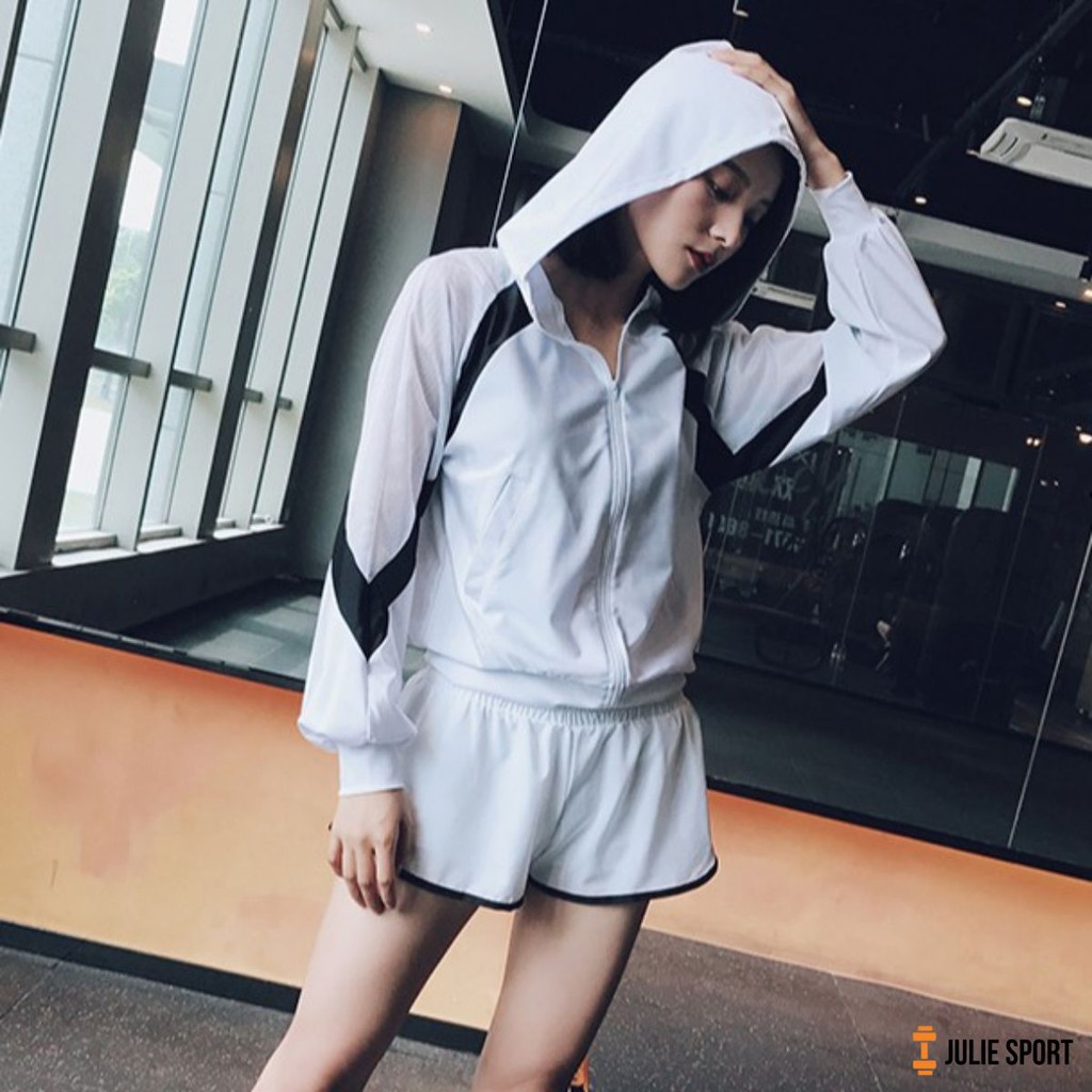 (Hà Nội) Áo Khoác dài tay có túi thể thao nữ Coodee (Đồ tập gym,yoga) II VIỆT NAM