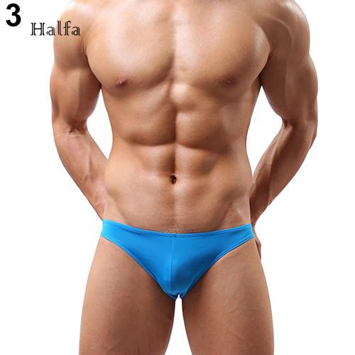 Quần lót tam giác màu trơn đơn giản cho nam