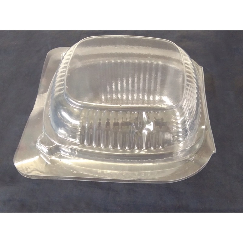 Bộ 100 hộp nhựa đựng bánh H129 kích thước 12x12x7cm