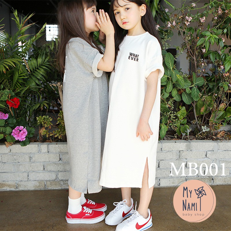 Váy đôi mẹ và bé style Hàn form suông rộng dài MB001
