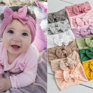 Băng đô turban nơ đáng yêu cho bé gái và bé trai mũ đội đầu phụ kiện tóc bằng bông
