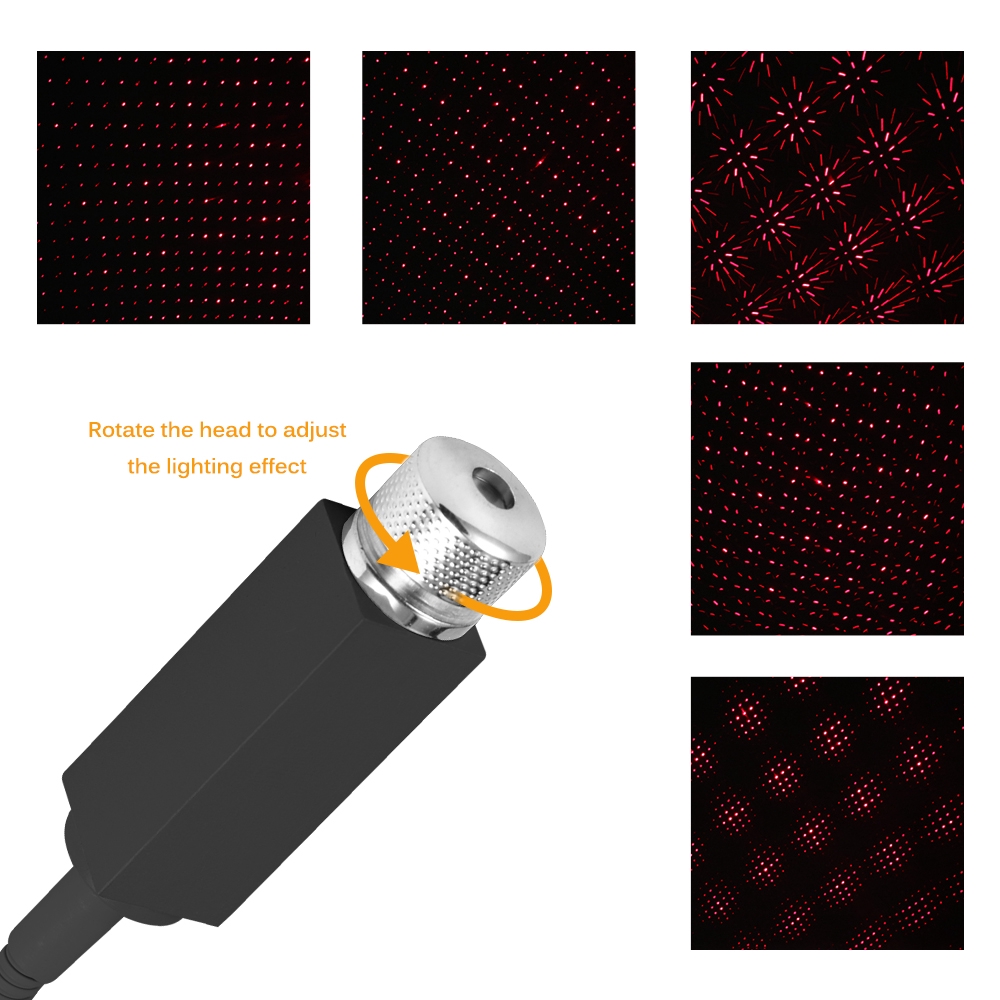 Đèn led mini chiếu sáng tạo hiệu ứng dải ngân hà trang trí nội thất xe hơi ổ cắm USB