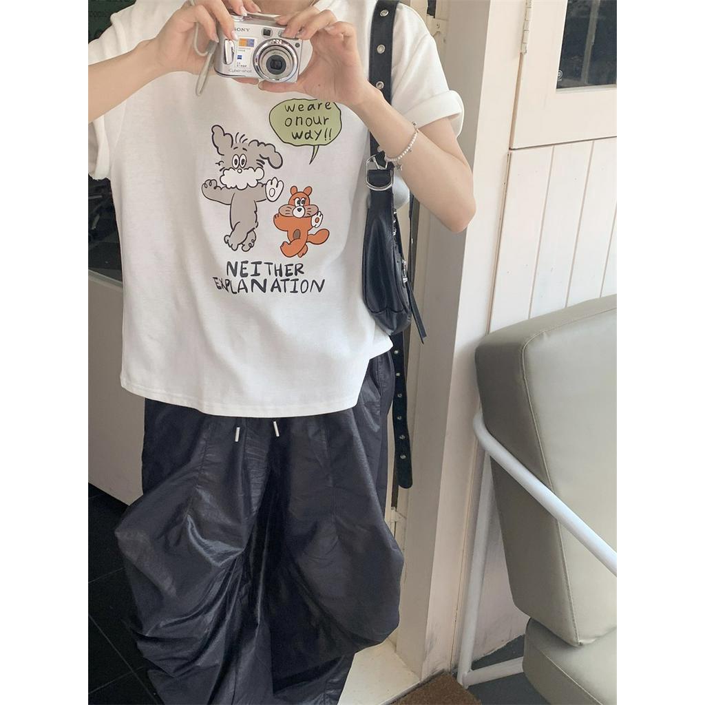 Áo Thun Tay Ngắn Cổ Tròn In Hình Phong Cách Mới 62640