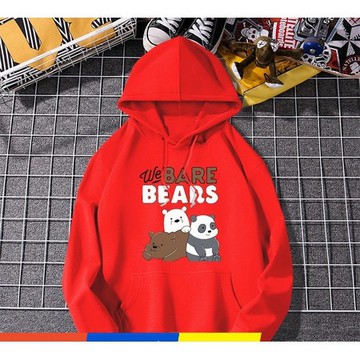 Áo Hoodie Họa Tiết Hoạt Hình We Bare Bears Dễ Thương Cho Bé