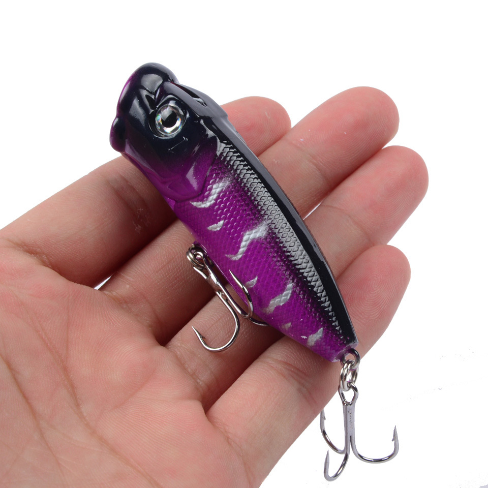 Mồi cá giả bằng nhựa cứng 6.5cm / 12g 3d 6 màu kèm móc câu