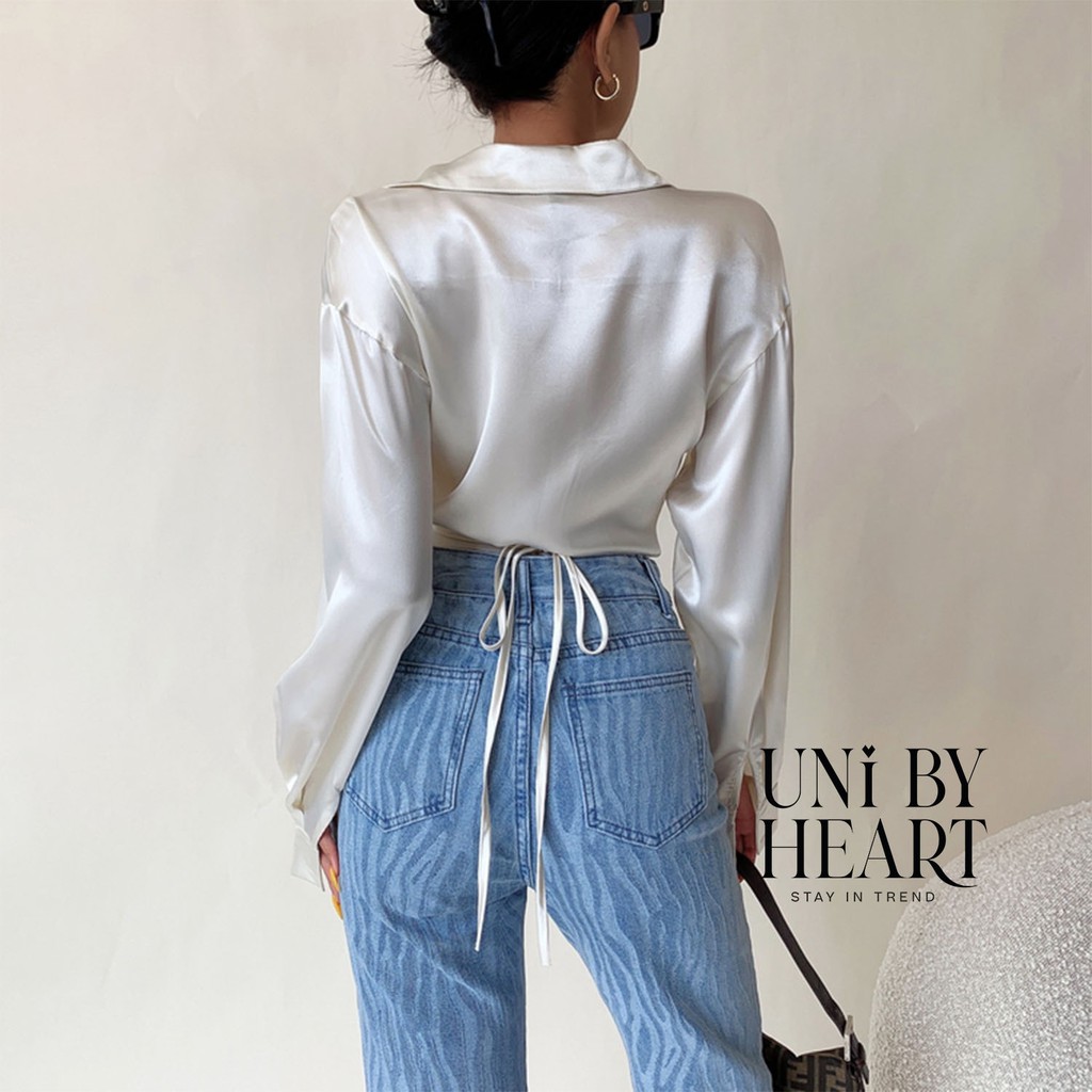 Áo sơ mi lụa Satin Shirt SMI002 thiết kế chất liệu lụa cao cấp, nhiều màu - Uni By Heart