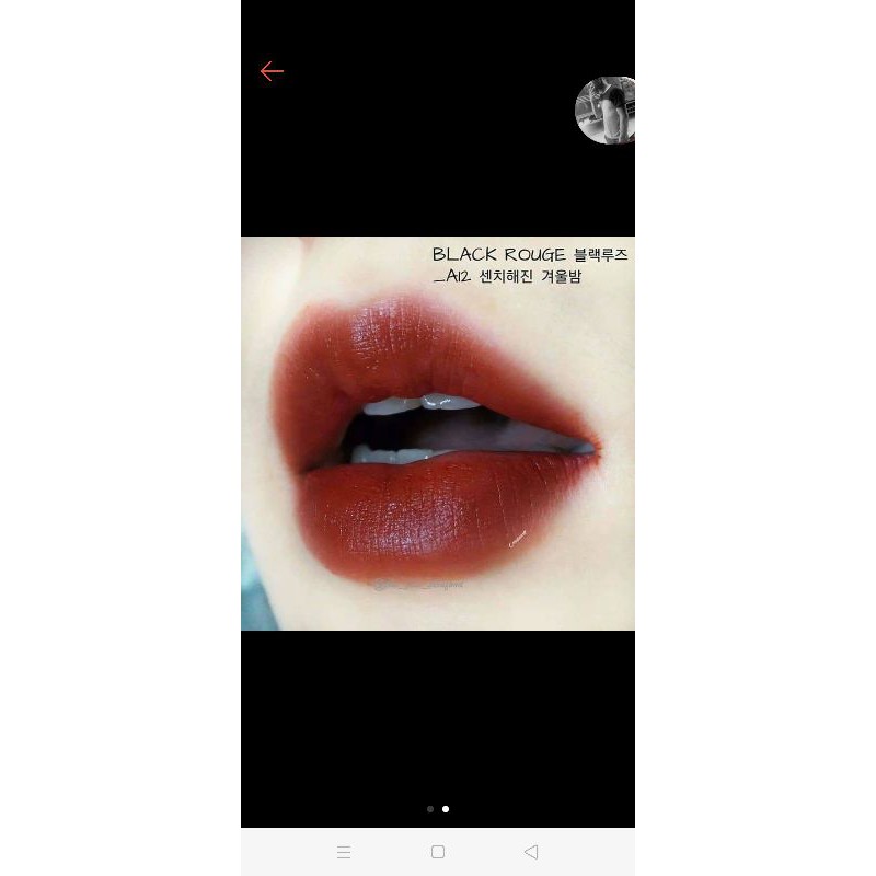 Black Rouge A12 đỏ nâu gạch thời thượng ( tặng quà 2 lọ nước hoa mini, 1 gương mini) | BigBuy360 - bigbuy360.vn