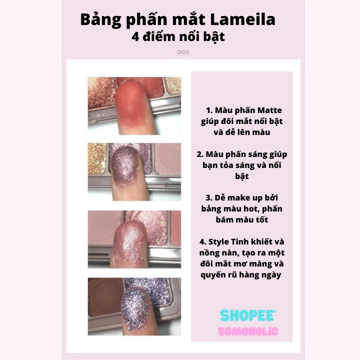 Bảng phấn mắt 9 ô nội địa trung Lameila dễ thương Somoholic BM2 | BigBuy360 - bigbuy360.vn