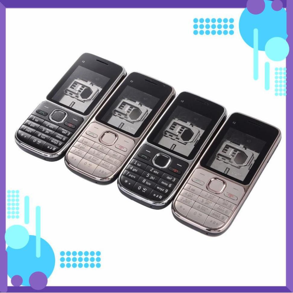 Đẹp rẻ VỎ Bộ + Sườn Nokia C2 -01_Tặng Phím ZIn Kèm Theo