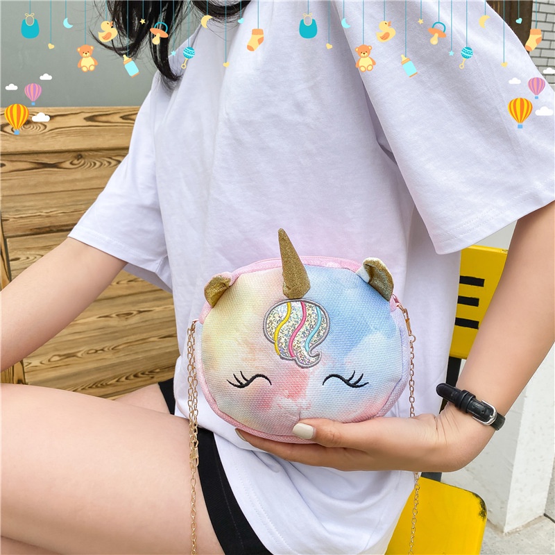 Túi đeo chéo cho bé gái hình kỳ lân Unicorn phong cách Hàn Quốc xinh xắn dễ thương TIMIS KL-A1