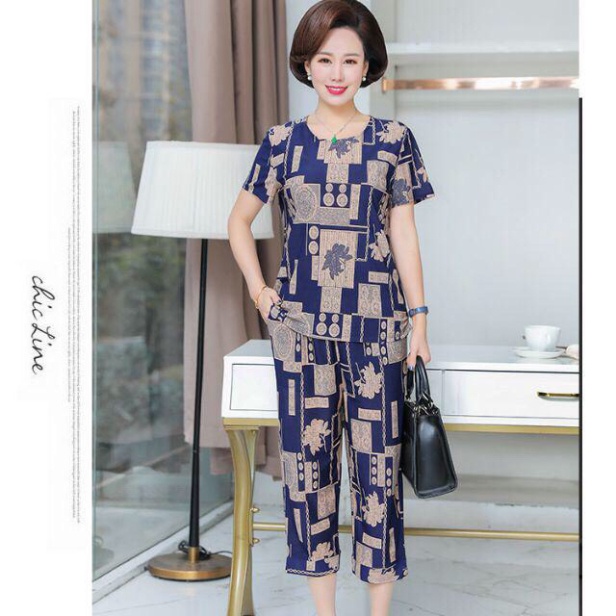 Bộ Mặc Nhà Trung Niên  Thun Lạnh cho mẹ cực mát