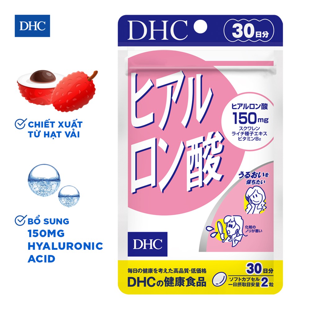 Thực Phẩm Bảo Vệ Sức Khỏe DHC Hyaluronic Acid Giữ Ẩm Cấp Nước 60 Viên 23.6g