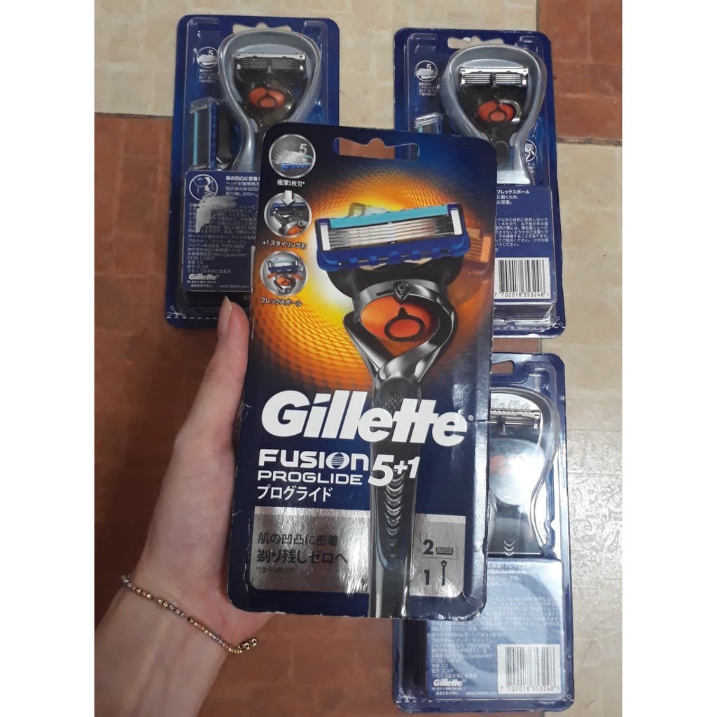 Dao cạo râu 5 lưỡi Gillette Fusion Proshield và Proglide 5+1, Skinguard (Hộp set 2, 6, 10)