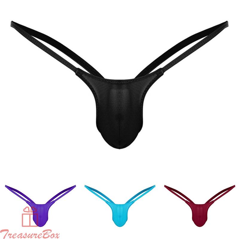 Men Underwear Solid Tanga Thongs Breathable G-strings Knickers Underpants