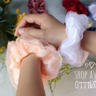 𝐒𝐂𝐑𝐔𝐍𝐂𝐇𝐈𝐄𝐒 - tóc đẹp , tay xinh - Bride cột tóc 2 lớp phồng