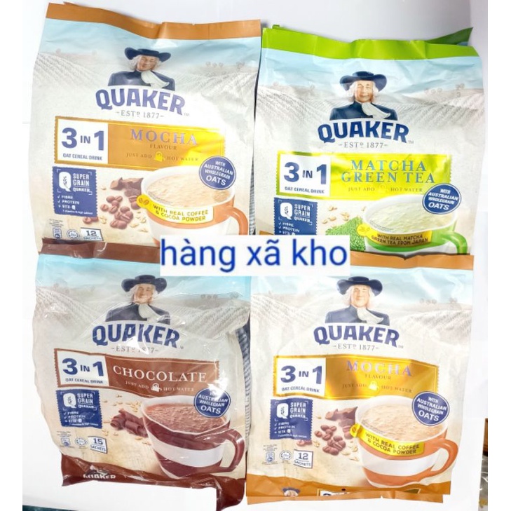 Thức uống Yến Mạch Quaker 3 in 1, 420 g đủ vị .2_5_2024