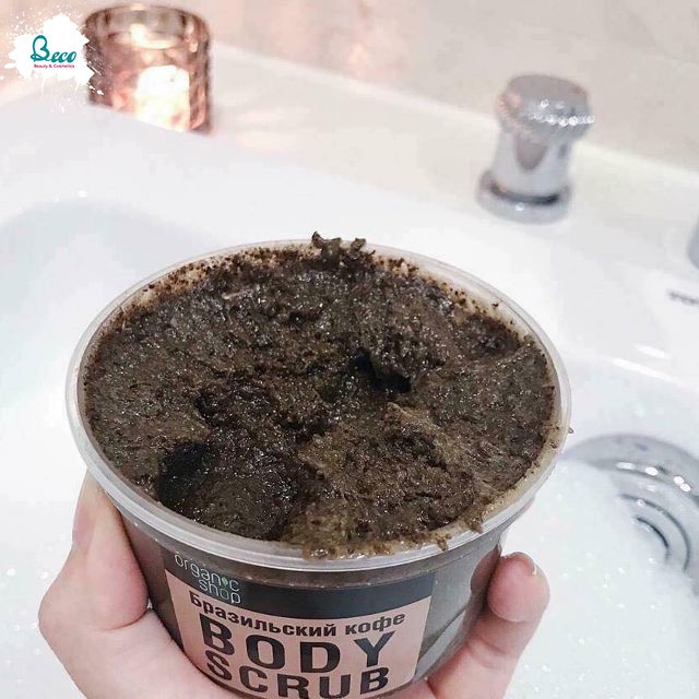 [Mỹ Phẩm Xách Tay]  Tẩy Da Chết Body Coffee & Sugar Body Scrub Organic Shop  - Phụ Nữ Làm Đẹp