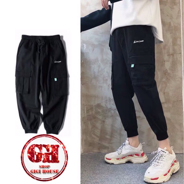 FREESHIP 50k - Quần Kaki Nam, Nữ Jogger In LoGo