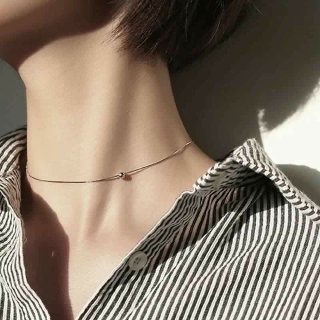 DÂY CHUYỀN CHOKER BI BẠC TỰ ĐIỀU CHỈNH