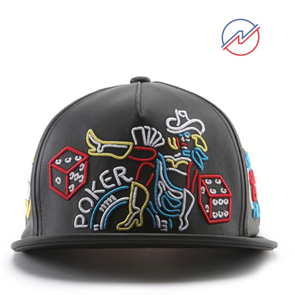 Mũ nón lưỡi trai vành ngang snapback PREMI3R Neon Poker nhiều màu nam nữ